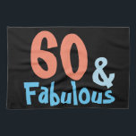 Fabulous Birthday Kitchen Towel<br><div class="desc">Have a Fabulous Birthday at any age. Customize with any number you need up to 99 in fun pink and blue typography.</div>