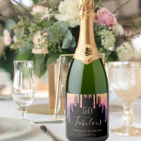 Fabulous birthday rainbow glitter black sparkle