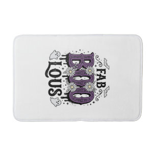 Fabulous Boo Halloween Vintage Ghost Shirt Design_ Bath Mat