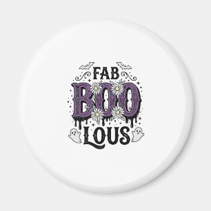 Fabulous Boo Halloween Vintage Ghost Shirt Design_ Magnet