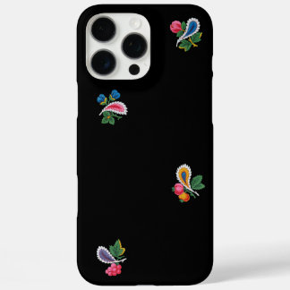 Fabulous Bright Flowers, Leaves and Paisleys Black iPhone 16 Pro Max Case