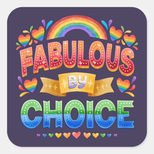 Fabulous by Choice LGBT Sticker (Devant)
