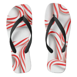 Fabulous Christmas Candy Canes Flip Flops
