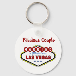 Fabulous Couple, Married In Fabulous Las Vegas Key Keychain