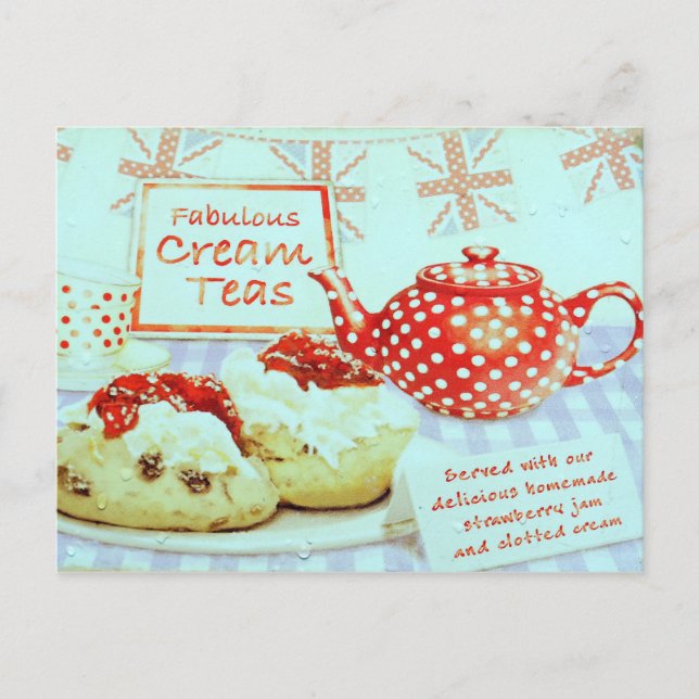 Fabulous cream teas postcard (Front)