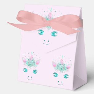 Fabulous Cute Unicorn Flowers Face 1 Favor Box