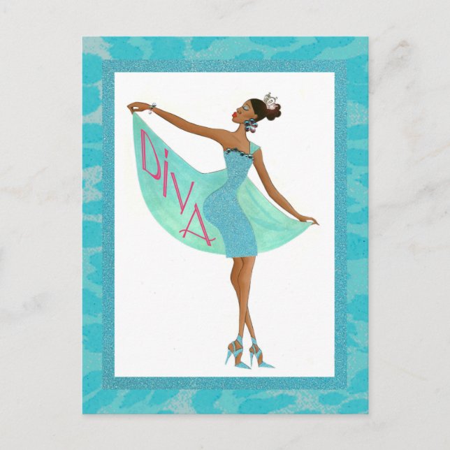 Fabulous Diva Postcard (Front)