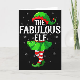 Fabulous Elf Christmas Girls Women Elf Squad Xmas  Card