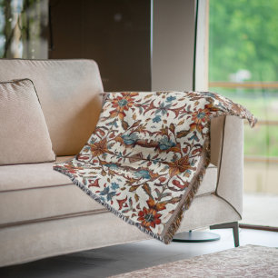 Fabulous Fall and Blue Throw Blanket