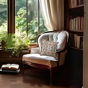Fabulous Fall and Blue Throw Pillow