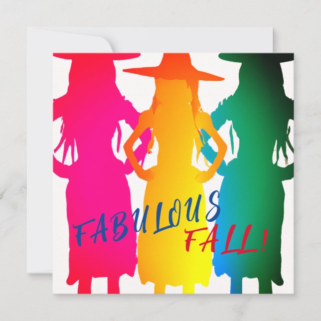 FABULOUS FALL WITCHES HOLIDAY CARD (Front)