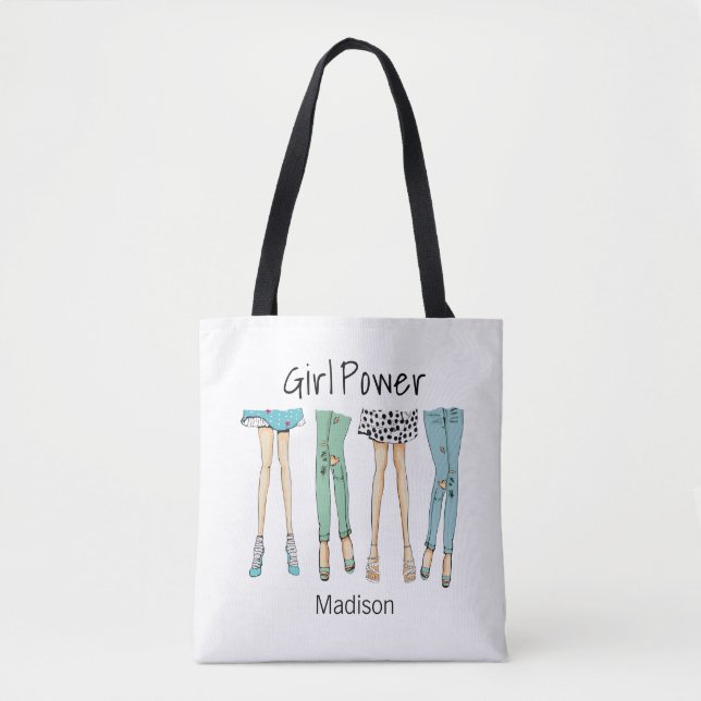 Fabulous Feet "Girl Power" Tote Bag (Front)