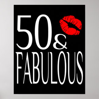Fabulous Fifty Big 50 Birthday 50th Poster