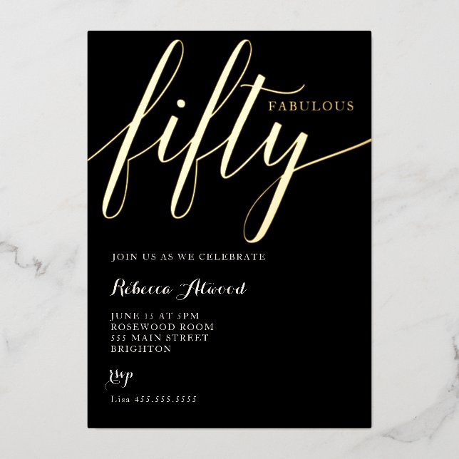 Fabulous Fifty BIrthday (Front)