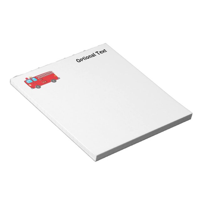 Fabulous Firetruck Notepad (Angled)
