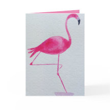 Fabulous flamingo birthday card