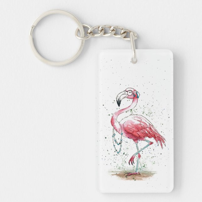 Fabulous Flamingo Keychain (Front)