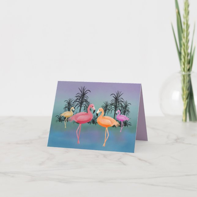 Fabulous Flamingos Card (Front)