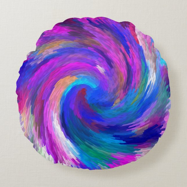 Fabulous Fleurs..... Round Pillow (Front)