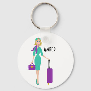 Fabulous Flight Attendant Keychain