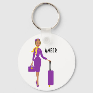 Fabulous Flight Attendant Keychain