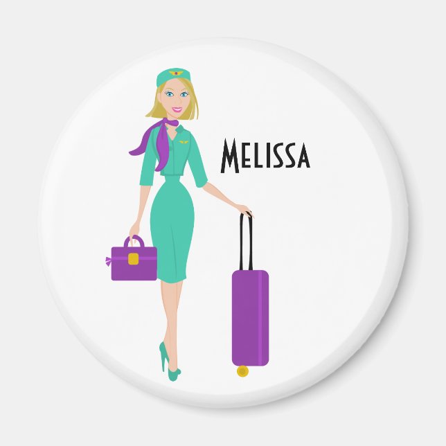 Fabulous Flight Attendant Magnet (Front)