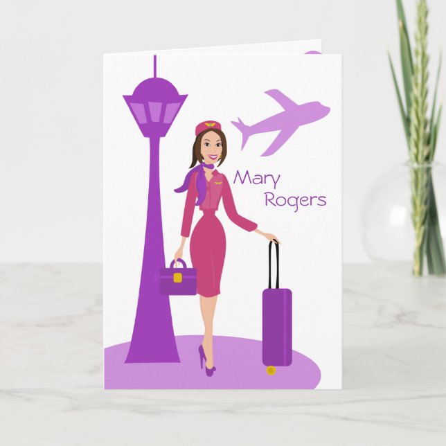 Fabulous Flight Attendant Note Card (Front)