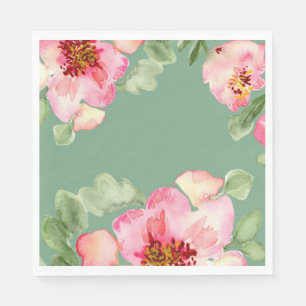 Fabulous Florals Garden Party Bridal Shower Napkin