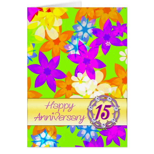 Fabulous flowers 15th anniversary for a couple (Front)