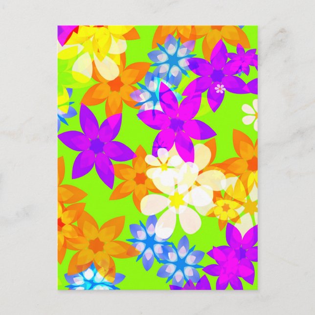 Fabulous flowers postcard (Front)