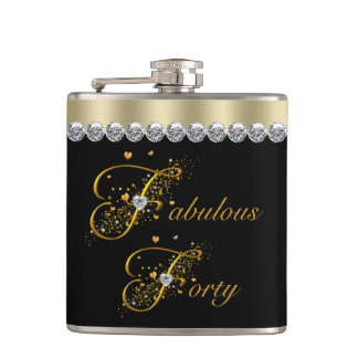 Fabulous Forty Birthday Hip Flask