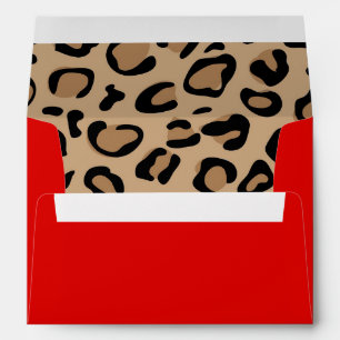 Fabulous Forty Birthday Red Leopard Envelope