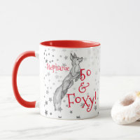 Fabulous Foxy 50th Birthday Black White Red Fox