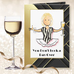 Fabulous Funny Glamourous Gold Modern Birthday Card<br><div class="desc">Want a birthday card that is modern and fabulous just like her? This elegant and fun card will put a smile on her face.</div>
