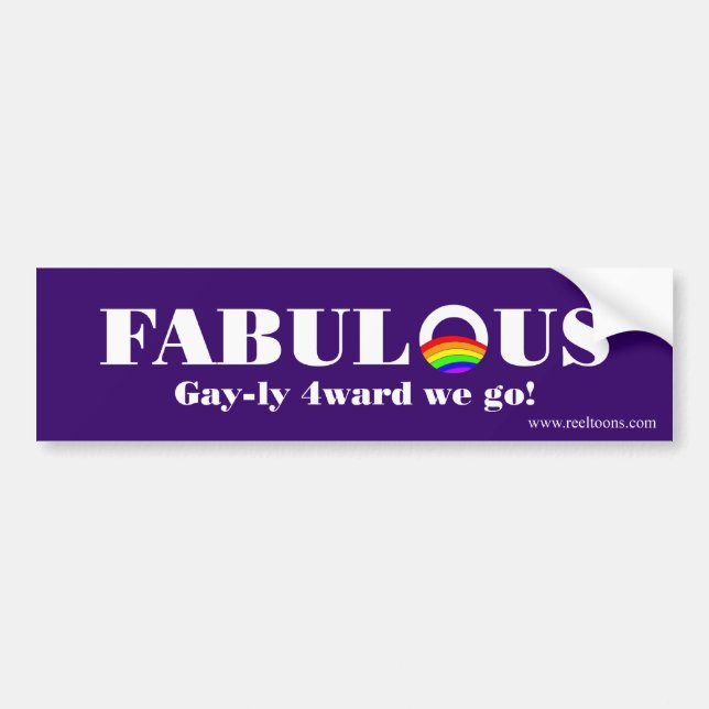 Fabulous: Gay-ly 4-ward Bumper Sticker (Front)