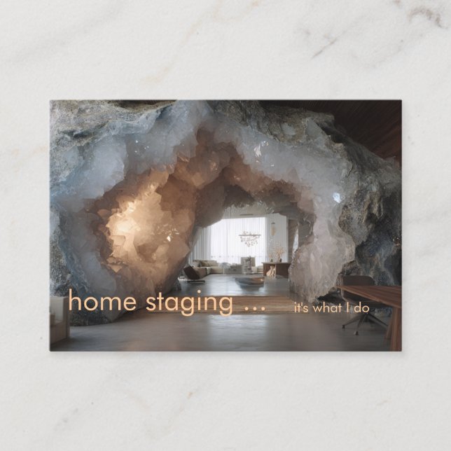 Fabulous Geode Home Staging Business Card (Front)