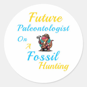 Fabulous gift for kids who love dinosaurs classic round sticker