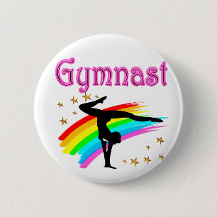 FABULOUS GYMNAST 2 INCH ROUND BUTTON