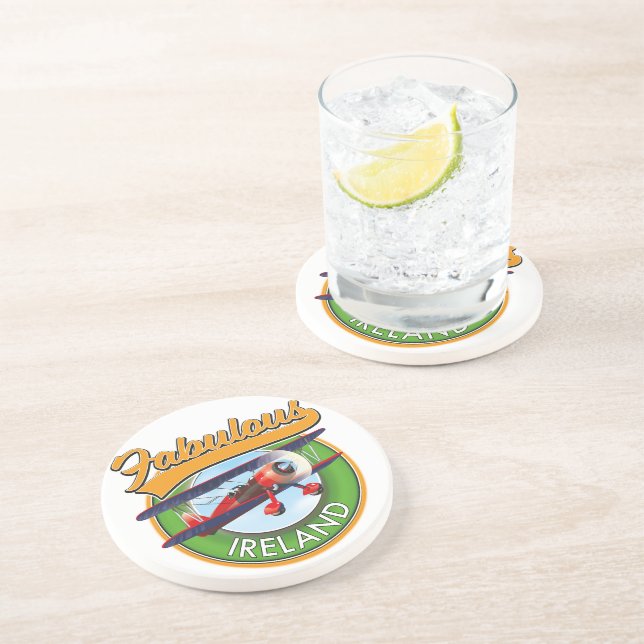 fabulous Ireland travel patch. Coaster (Side)