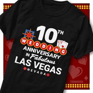 Fabulous Las Vegas 10th Anniversary Wedding Couple T-Shirt