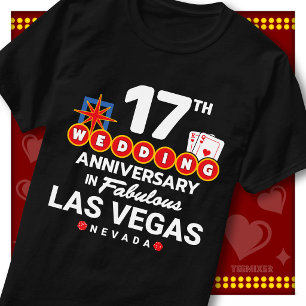 Fabulous Las Vegas 17th Anniversary Wedding Couple T-Shirt