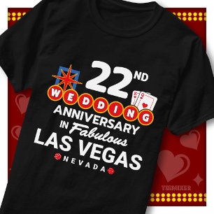 Fabulous Las Vegas 22nd Anniversary Wedding Couple T-Shirt