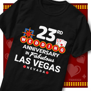 Fabulous Las Vegas 23rd Anniversary Wedding Couple T-Shirt