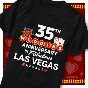 Fabulous Las Vegas 35th Anniversary Wedding Couple T-Shirt