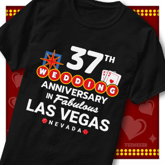 Fabulous Las Vegas 37th Anniversary Wedding Couple T-Shirt