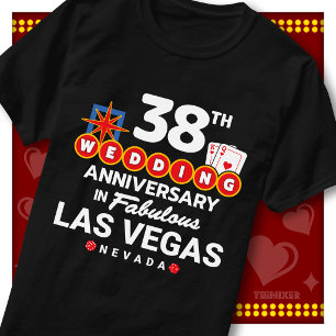 Fabulous Las Vegas 38th Anniversary Wedding Couple T-Shirt