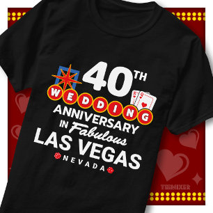 Fabulous Las Vegas 40th Anniversary Wedding Couple T-Shirt