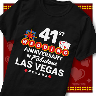 Fabulous Las Vegas 41st Anniversary Wedding Couple T-Shirt