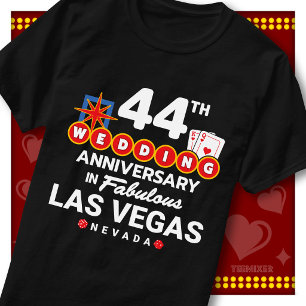 Fabulous Las Vegas 44th Anniversary Wedding Couple T-Shirt