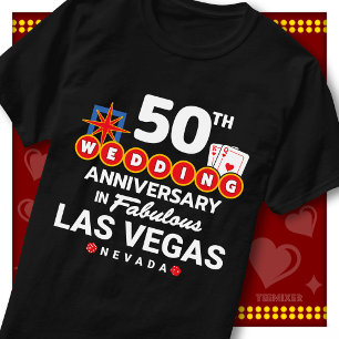 Fabulous Las Vegas 50th Anniversary Wedding Couple T-Shirt
